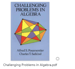《Challenging Problems in Algebra》